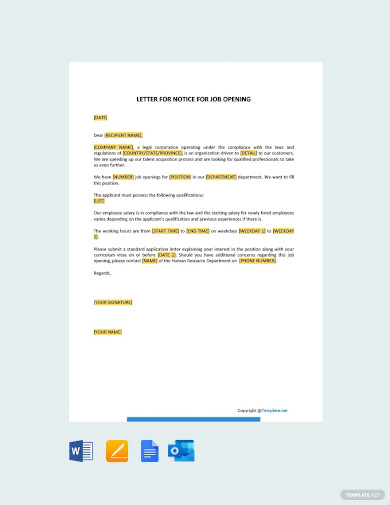 39+ FREE Notice Period Letter Templates - PDF, DOC | Free & Premium ...