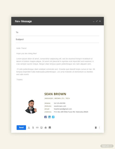 manager email signature template