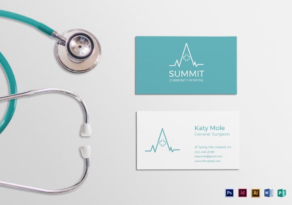 medical business card template