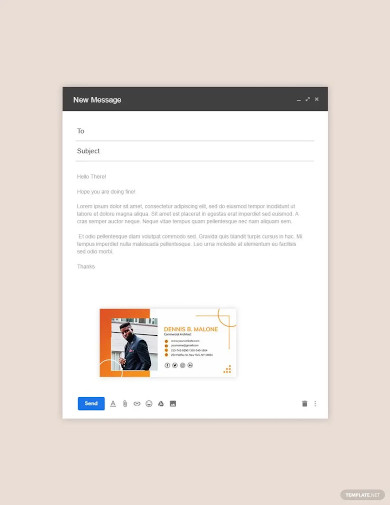 modern construction email signature template