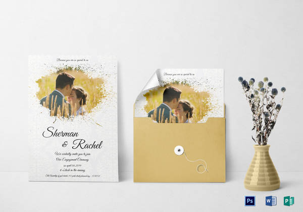 modern engagement invitation template