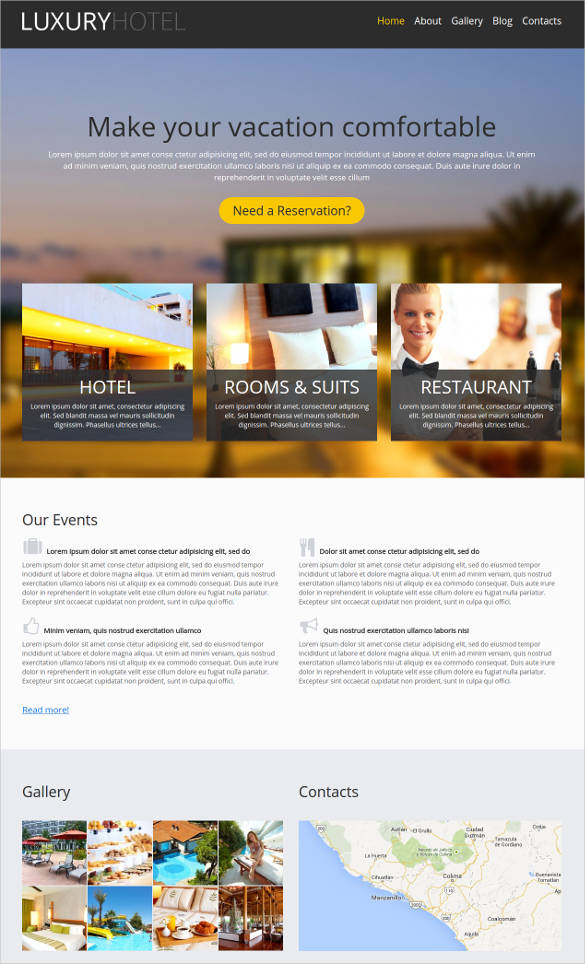24+ Hotel Bootstrap Themes & Templates