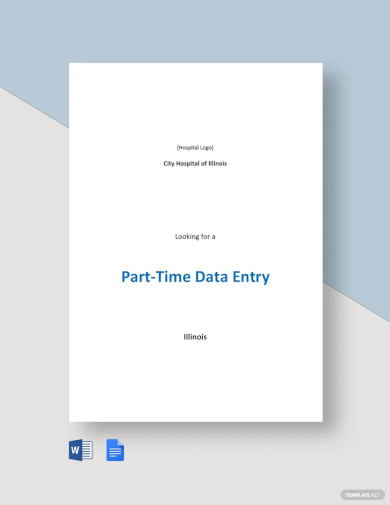 part time data entry job description template