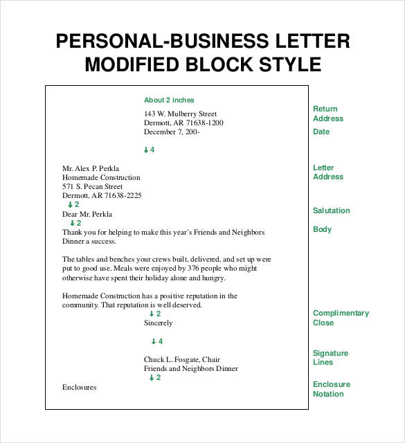 sample of business letter