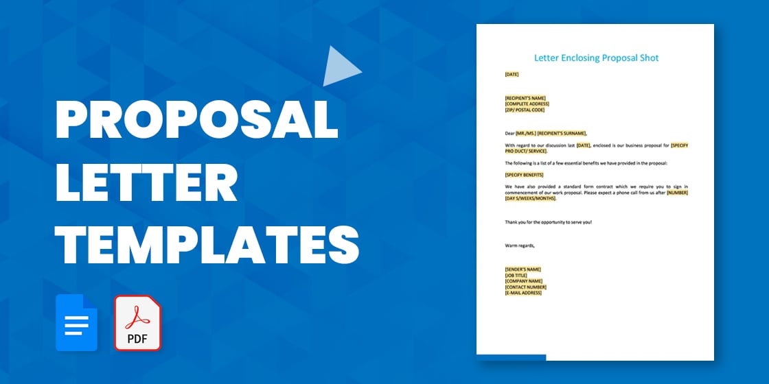 proposal letter templates – doc pdf