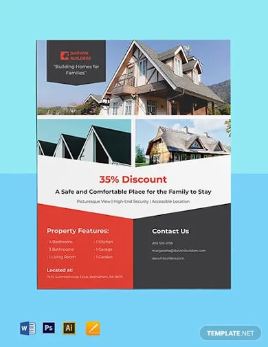 real estate property flyer template