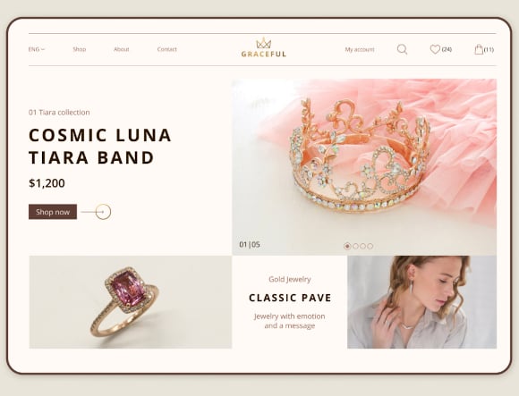 responsive jewelry online store website template