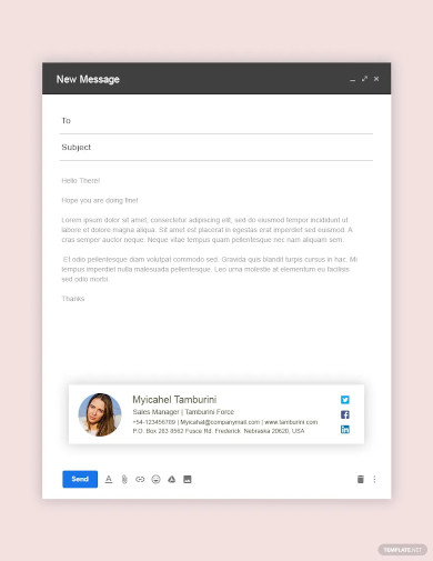 sales manager email signature template