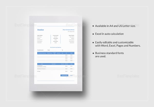 sample construction invoice template