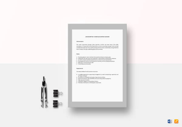Accountant Job Description Template - 12+ Free Word, PDF Format Download!