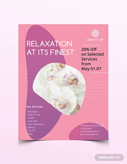 26 Spa Flyers Word Psd Ai Eps Format Download Free Premium Templates