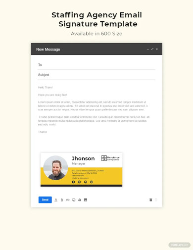 staffing agency email signature template