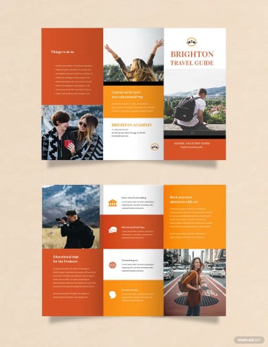 travel brochure template for students