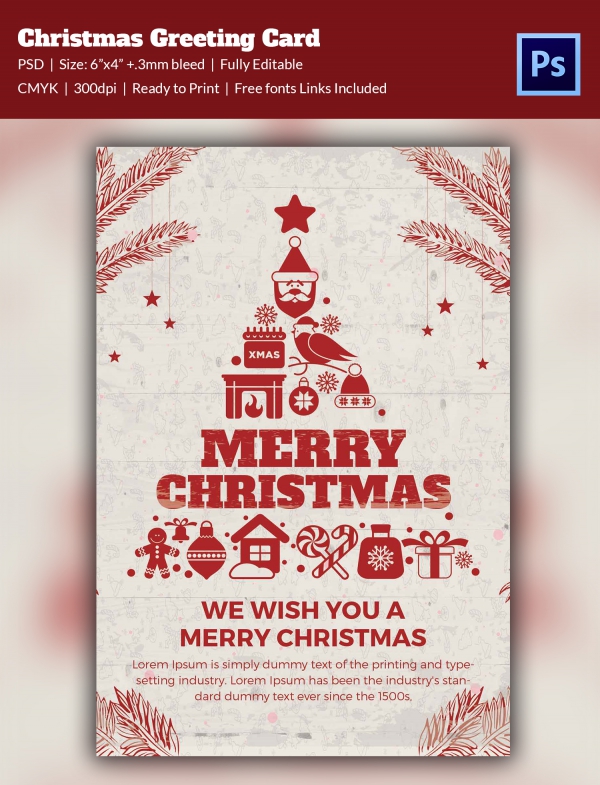 130+ Christmas Greeting Card Templates Free PSD, EPS, AI, Illustraion Format Download!
