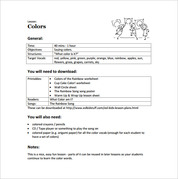 Download Toddler Lesson Plan Template - 9+ Free PDF, Word Format Download! | Free & Premium Templates