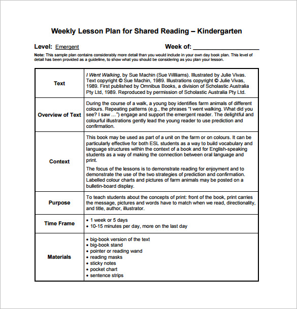 Weekly Lesson Plan Template 11 Free PDF Word Format Download 