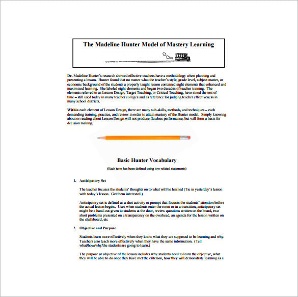 madeline-hunterlesson-plan-mastery-learning-free-pdf