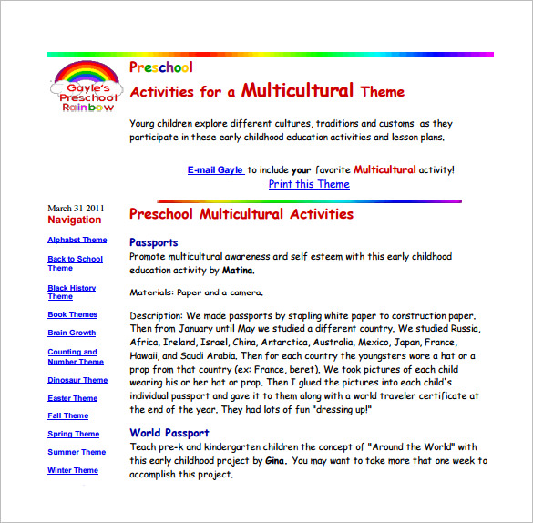 multicultural worksheets for preschoolers