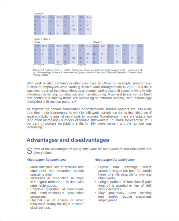 19+ Rotating/Rotation Shift Schedule Templates Docs, Excel, PDF