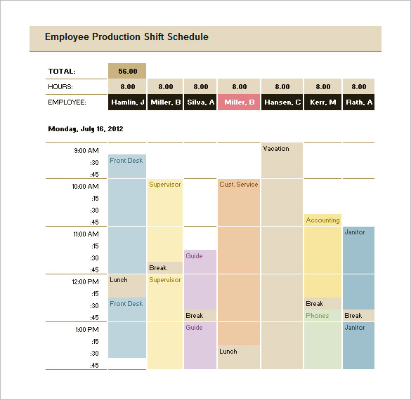 Excel Production Planning Template