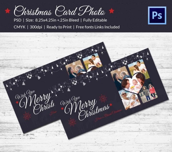 christmas photoshop overlays photo template download