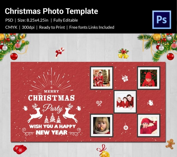 christmas wrapping gifts photo template