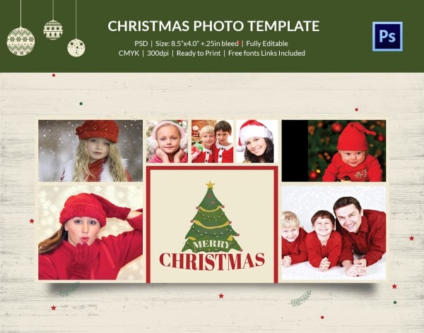 photo card with christmas tree