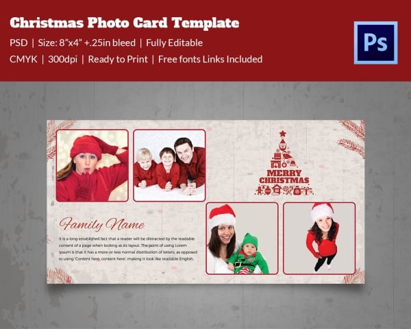 merry christmas photo session template