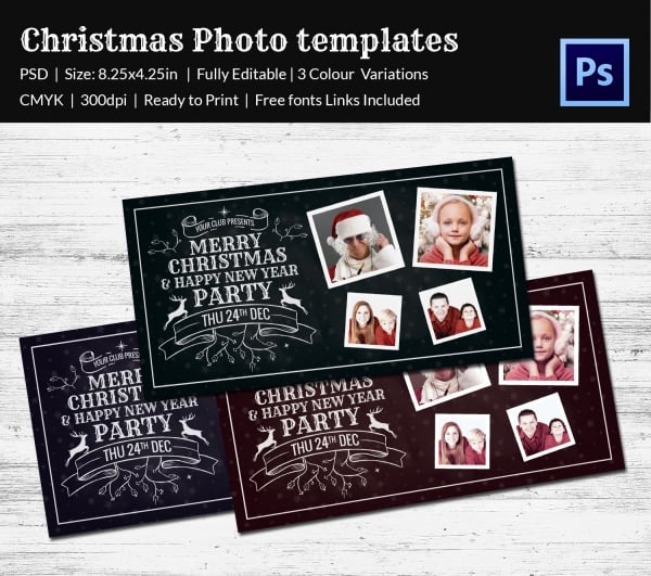 christmas photo cards templates free downloads