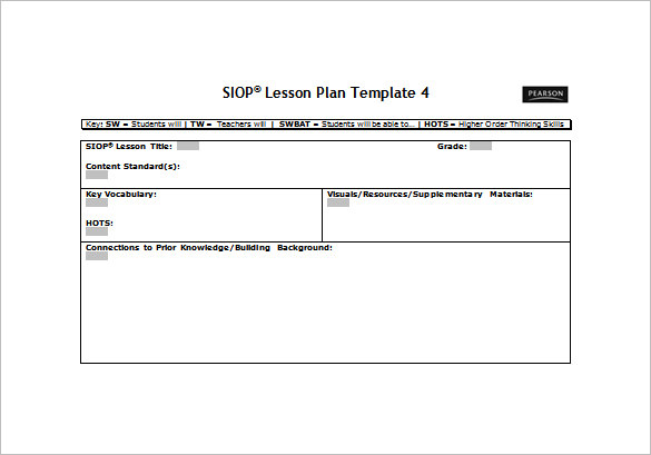 10+ Siop Lesson Plan Templates - DOC, Excel, PDF | Free & Premium Templates