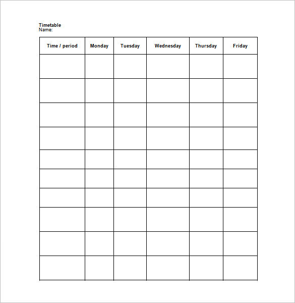 Weekly Schedule Template 12 Free Word Excel PDF Format Download 