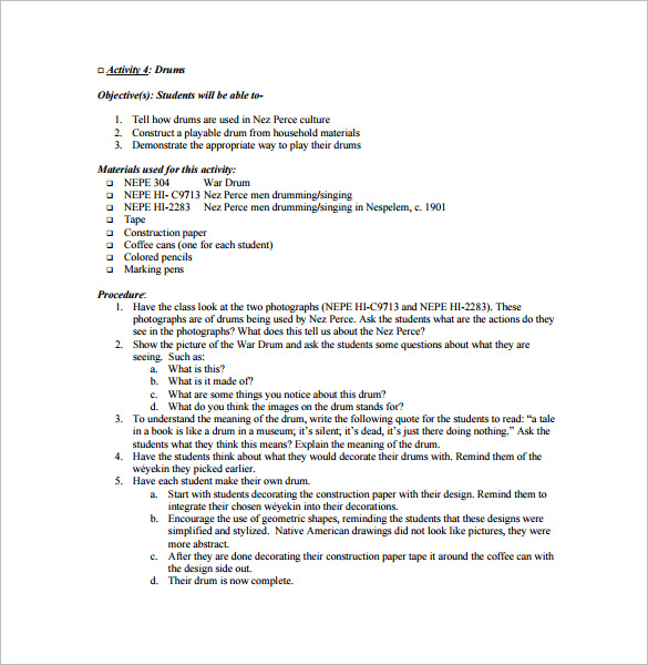 Music Lesson Plan Template 8+ Free PDF, Word, Format Download!