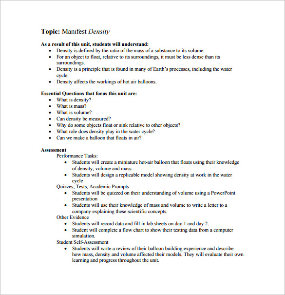 Middle School Lesson Plan Template 8 Free PDF Word Format Download 