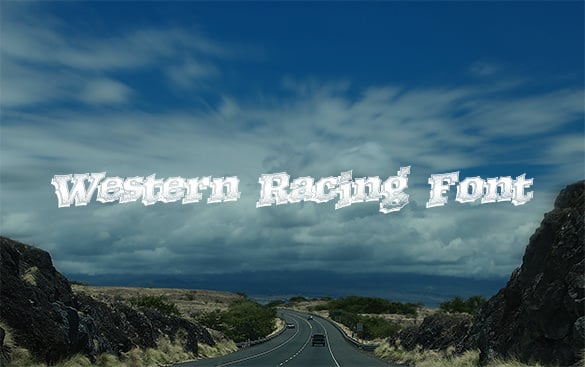 western racing font free download