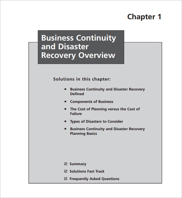 business continuity and disaster recovery planning for it professionals