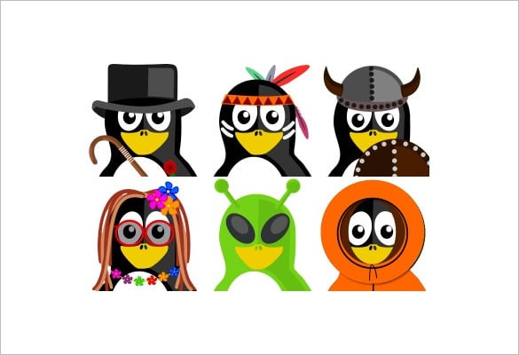 0 abstract tuxlets funny icons