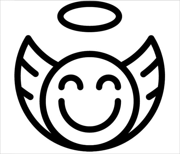 2053 angel smiley icon for free download