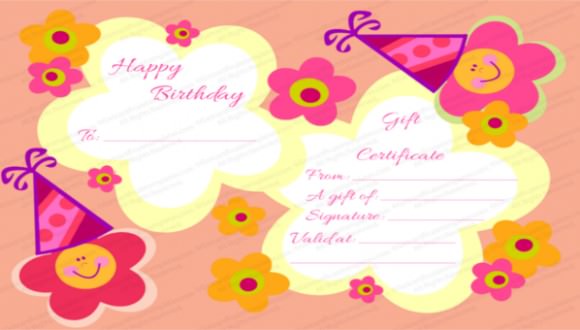 free birthday gift certificate template word