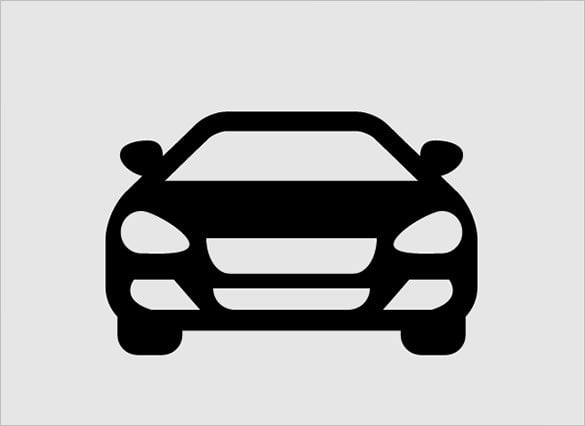 sedan car front free icon