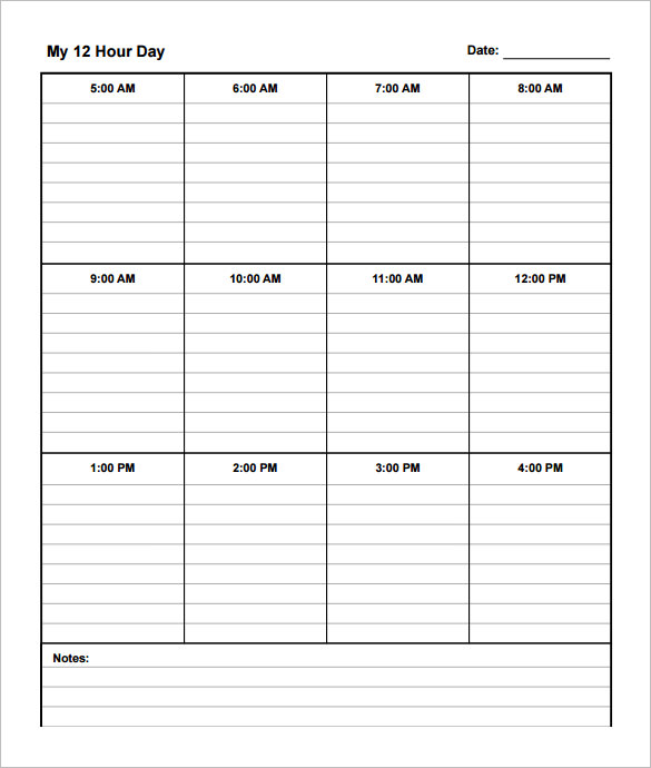 blank 12 hour shift schedule template download