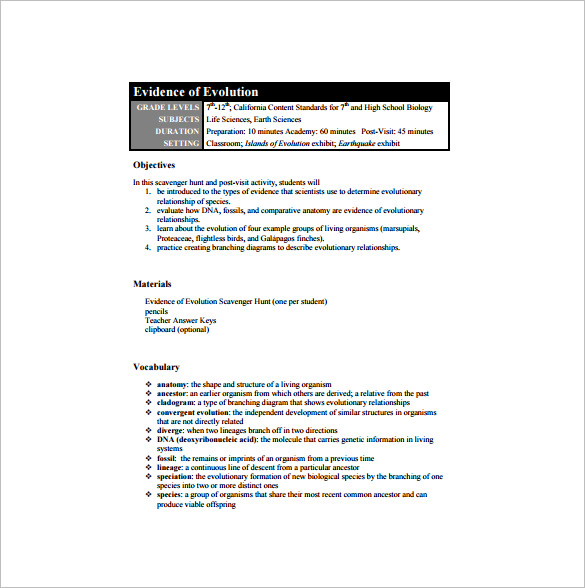 High School Lesson Plan Template -13+ PDF, Word, Format Download!