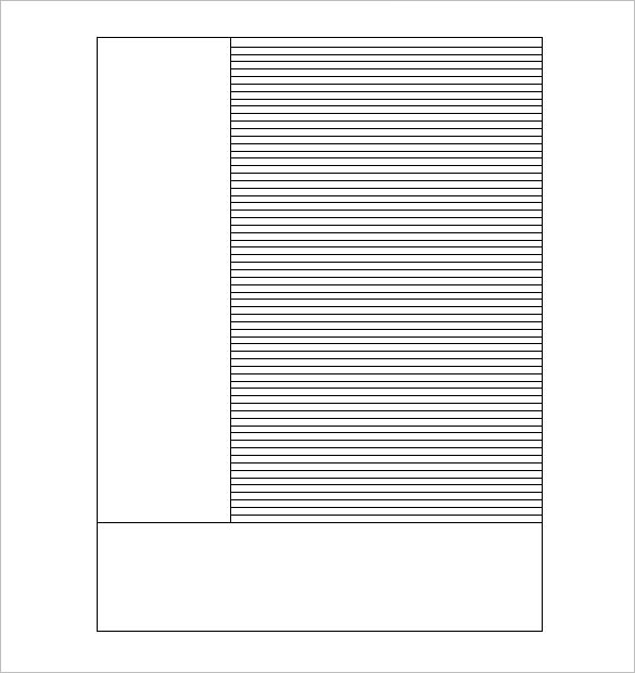 Cornell Notes Template 29+ Word, PDF Format Download