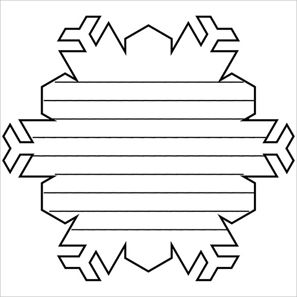 printable snowflake shape book pattern