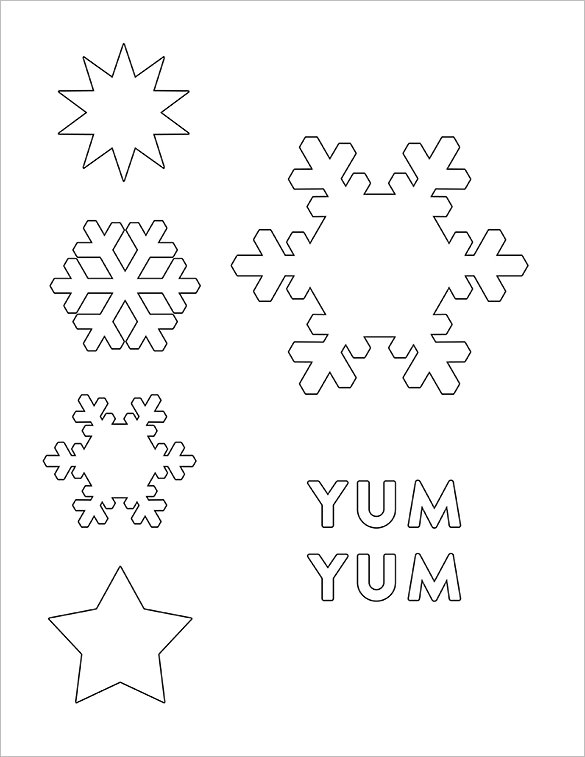 👉 Printable Small Snowflakes - Editable Christmas Craft Idea