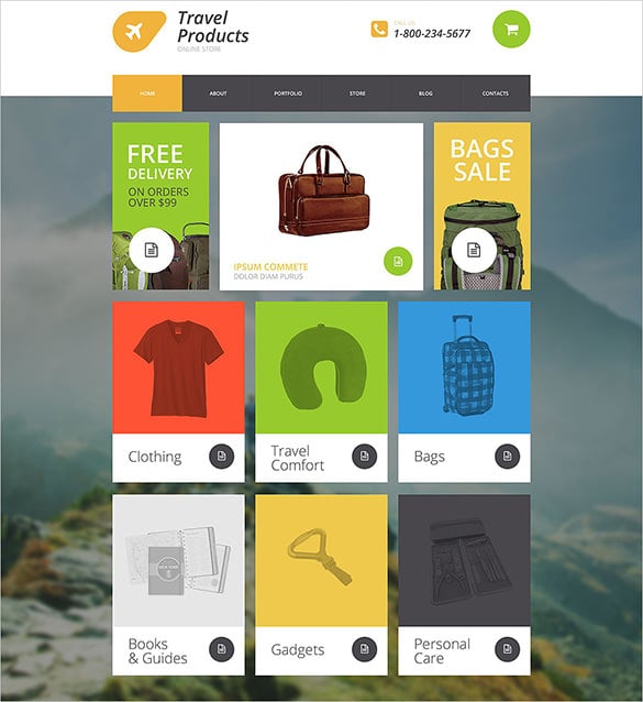 travel accessories woocommerce theme