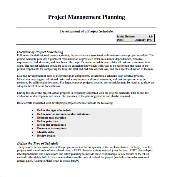 7+ Project Management Schedule Templates - Docs, Excel, PDF