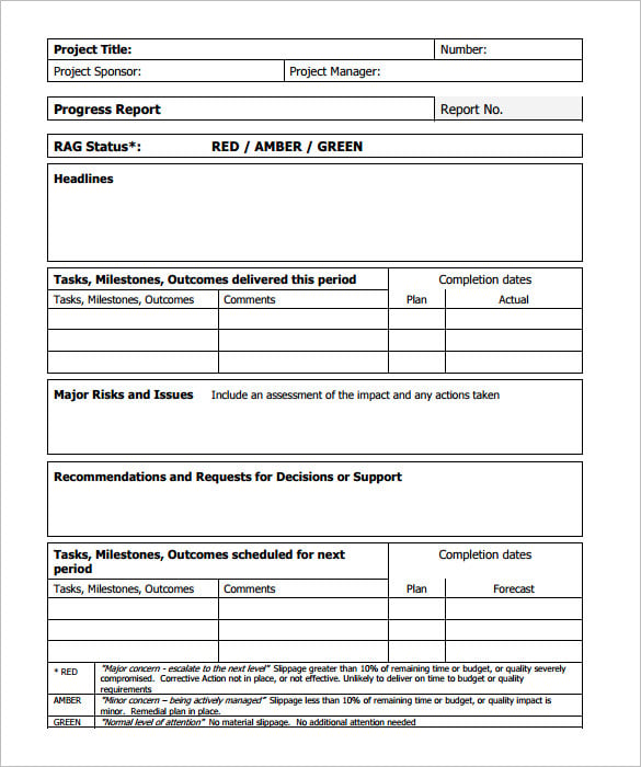 project managemenet reporting schedule form pdf download