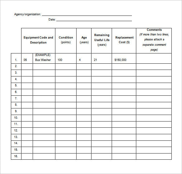 Free Preventive Maintenance Schedule Template Free Printable Templates