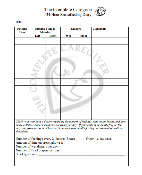 Printable 24 Hour Report Sheet Nursing Home