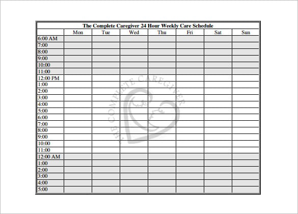 33+ 24 Hours Schedule Templates - PDF, DOC, Excel